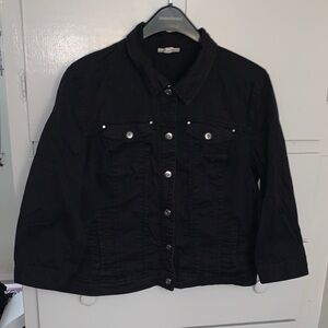 Elegant Black Denim Jacket for Women